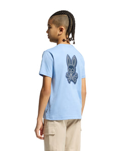 PSYCHO BUNNY CAMISETA NIÑO CUELLO REDONDO AZUL