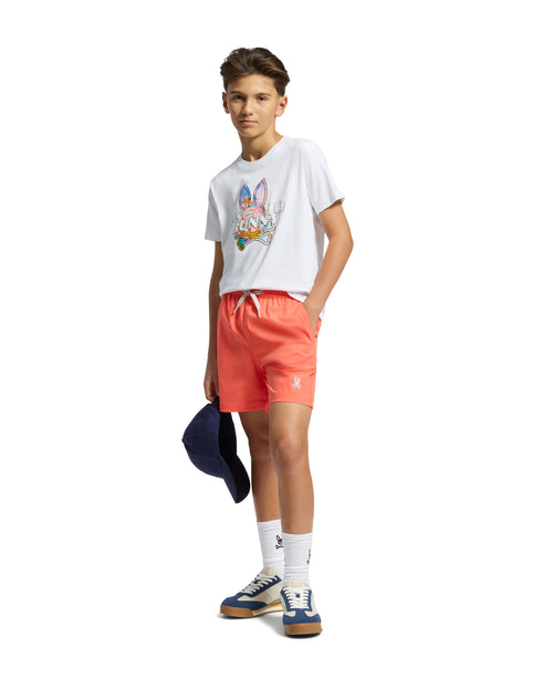 PSYCHO BUNNY CAMISETA NIÑO CUELLO REDONDO BLANCO