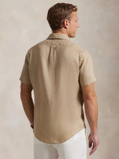 RALPH LAUREN CAMISA MANGA CORTA HOMBRE BEIGE
