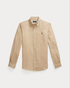 RALPH LAUREN CAMISA MANGA LARGA HOMBRE BEIGE