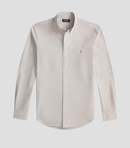 ralph lauren camisa manga larga hombre gris