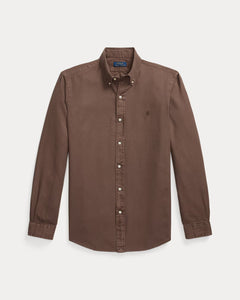 RALPH LAUREN HOMBRE CAMISA M/L MARRON