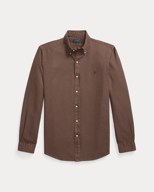 RALPH LAUREN HOMBRE CAMISA M/L MARRON