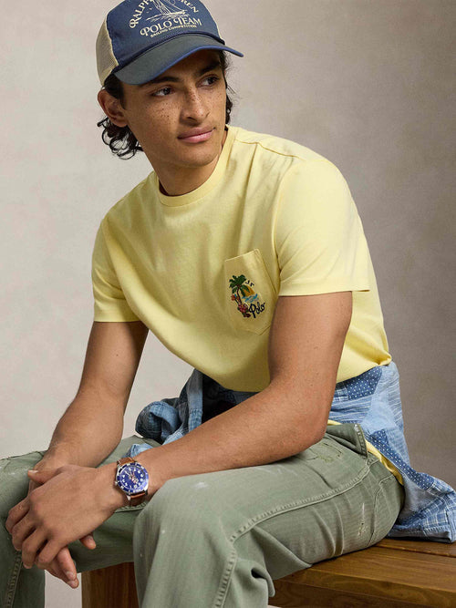 Camiseta Knit-T-Shirt Ralph Lauren Para Hombre De Color Amarillo