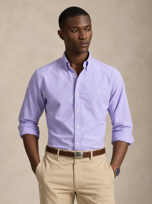 CAMISA RALPH LAUREN PARA CABALLERO MANGA LARGA SPORT MORADO REF 710805564511