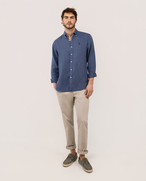 Camisa Lino EL GANSO HOMBRE AZUL