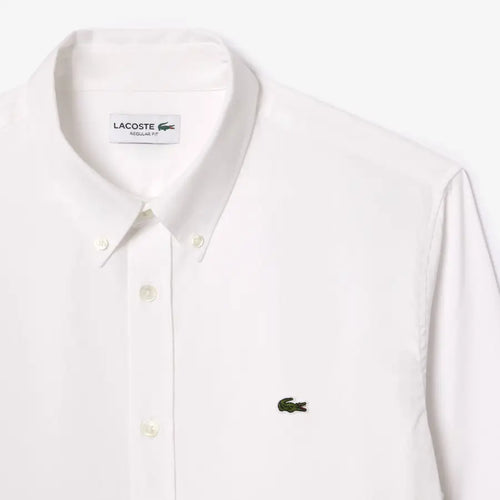 LACOSTE CH2933001 CAMISA DE ALGODON FIT REGULAR WHITE