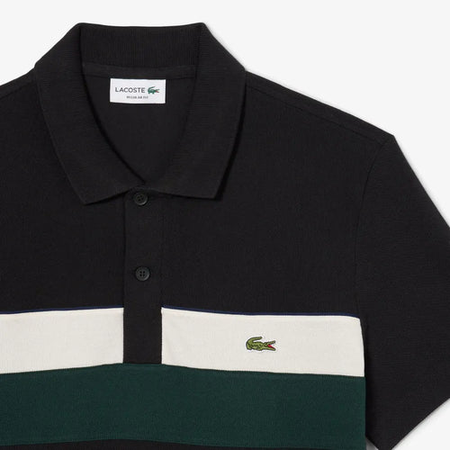 LACOSTE PH59186XH POLO MINIPIQUE COLOR BLOCK FIT BLACK