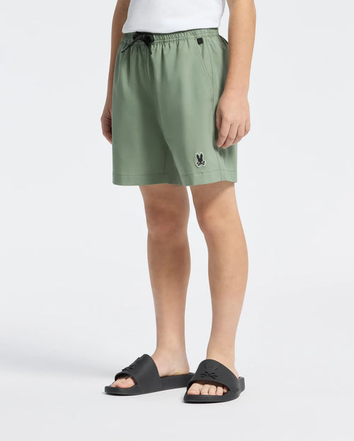 psycho bunny pantaloneta de baño niño fantasia verde