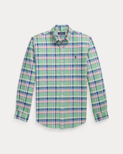 CAMISA M/L RALPH LAUREN HOMBRE 7060C GREEN PINK MULTI 710922273007