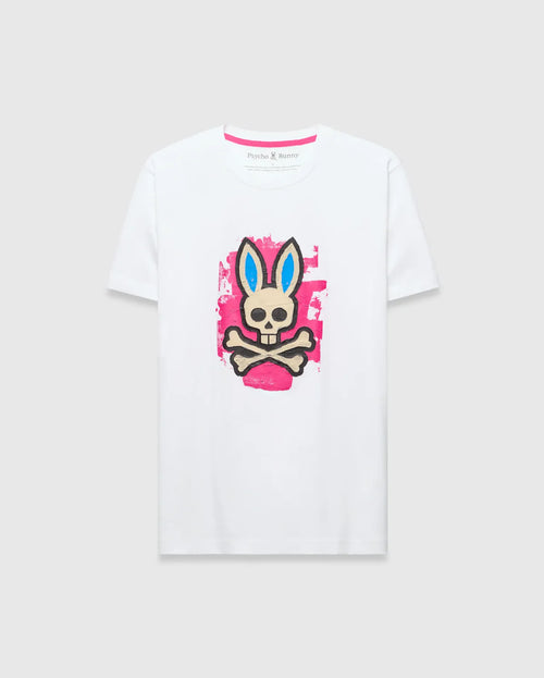 T-SHIRT PSYCHO BUNNY PARA HOMBRE COLOR BLANCO MT0200306100