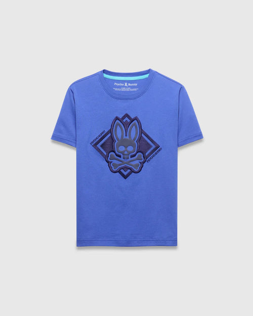 T-SHIRT PSYCHO BUNNY PARA NIÑO COLOR AZUL KT0200188426