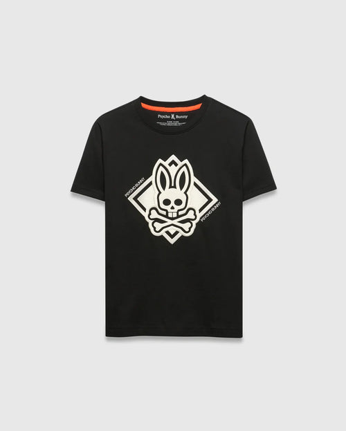 T-SHIRT PSYCHO BUNNY PARA NIÑO COLOR NEGRO KT0200188001