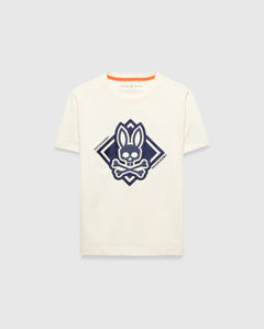 T-SHIRT PSYCHO BUNNY PARA NIÑO COLOR BLANCO KT0200188250