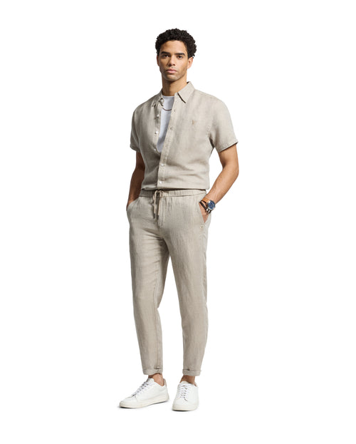 PSYCHO BUNNY PANTALÓN DE MEZCLA DE LINO CON CORDÓN FATE PARA CABALLERO HOMBRE BEIGE B6P471C200NTN