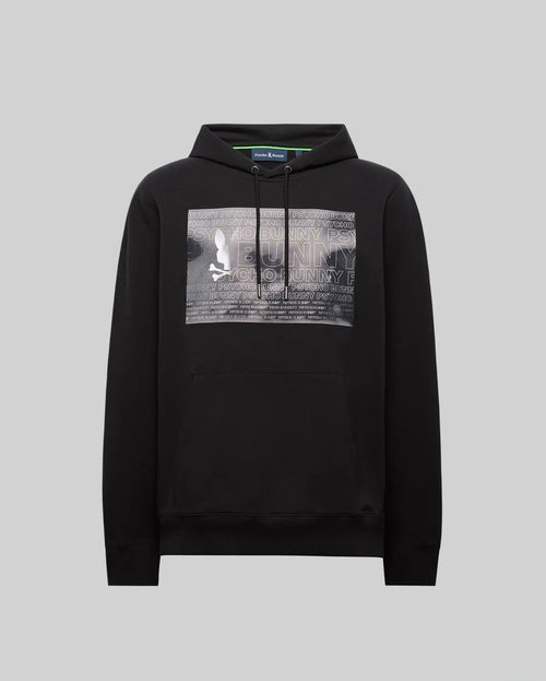 PSYCHO BUNNY SUDADERA CON CAPUCHA JARVOS PARA CABALLERO HOMBRE NEGRO MT0500168001