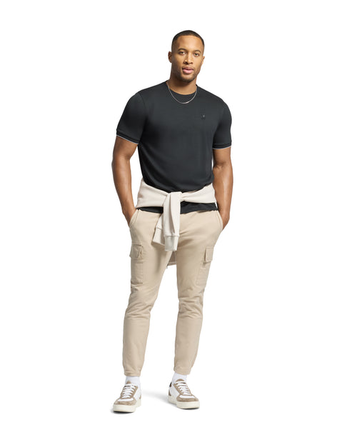 PSYCHO BUNNY CAMISETA HOMBRE CUELLO REDONDO NEGRO