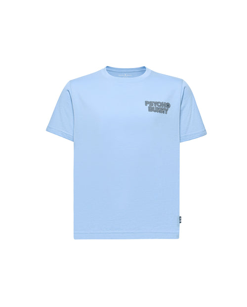 PSYCHO BUNNY CAMISETA NIÑO CUELLO REDONDO AZUL