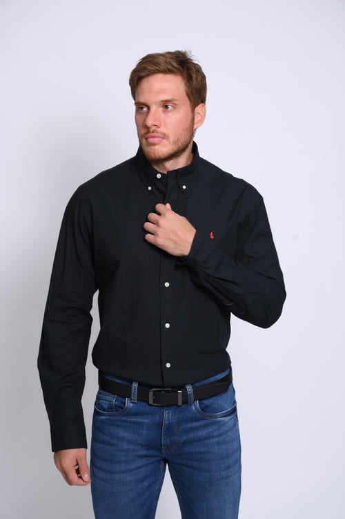 RALPH LAUREN CAMISA MANGA LARGA HOMBRE NEGRO