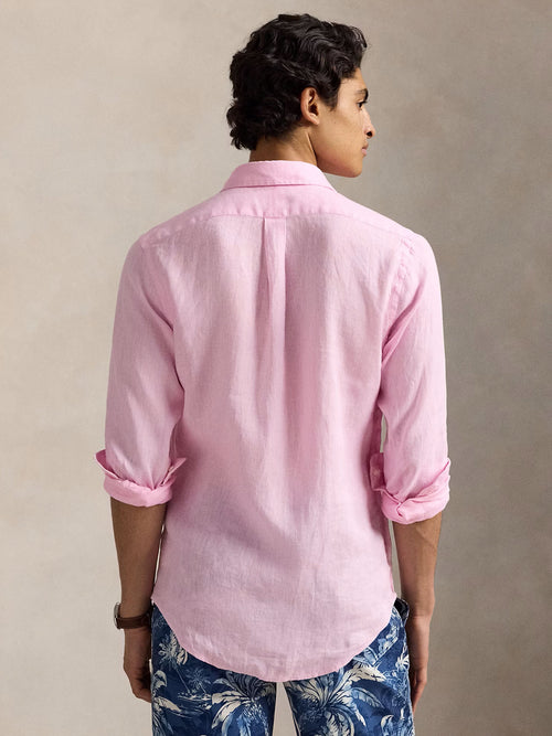 RALPH LAUREN CAMISA MANGA LARGA HOMBRE ROSADO
