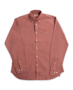 Camisa Algodón Garment Dyed EL GANSO HOMBRE ROJO