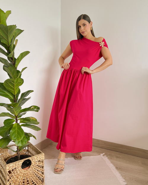 VESTIDO PRIMIA P.040 CEREZA