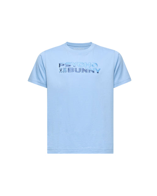 PSYCHO BUNNY CAMISETA NIÑO CUELLO REDONDO AZUL