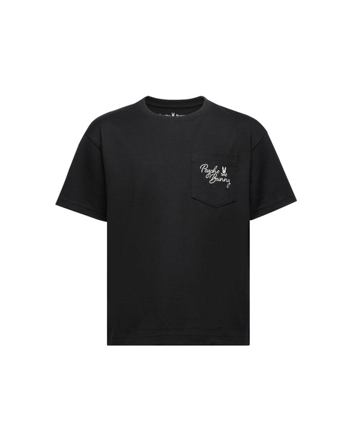 PSYCHO BUNNY CAMISETA NIÑO CUELLO REDONDO NEGRO