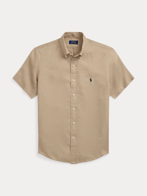 RALPH LAUREN CAMISA MANGA CORTA HOMBRE BEIGE