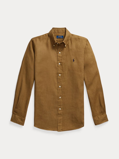 RALPH LAUREN CAMISA MANGA LARGA HOMBRE MARRON