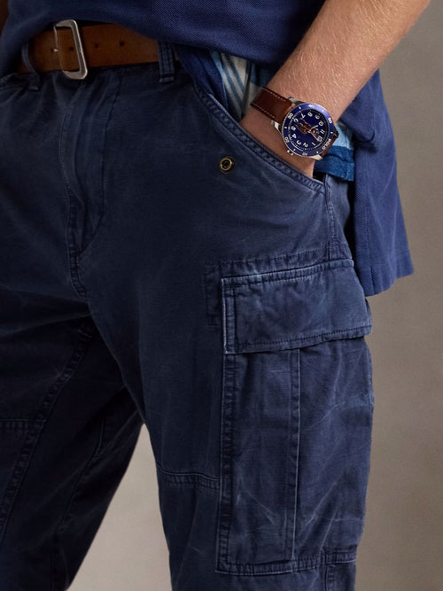 ralph lauren pantalon largo hombre azul