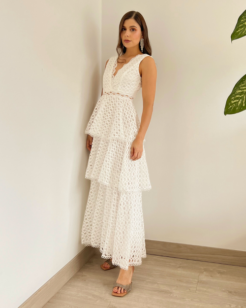 VESTIDO PRIMIA T.143 BLANCO