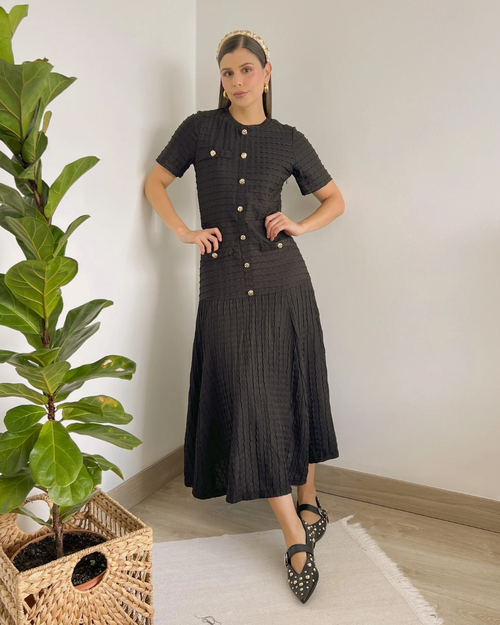 VESTIDO PRIMIA OSAKA NEGRO