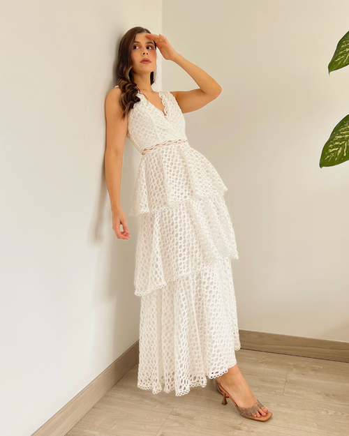VESTIDO PRIMIA T.143 BLANCO
