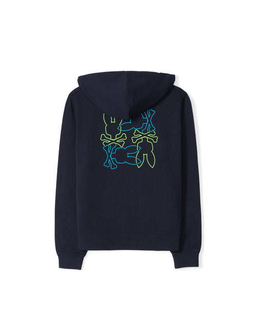psycho bunny sudadera niño con capucha azul