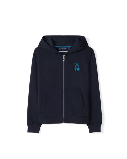 psycho bunny sudadera niño con capucha azul