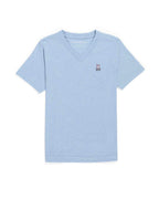 PSYCHO BUNNY CAMISETA NIÑO CUELLO V AZUL