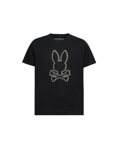 PSYCHO BUNNY CAMISETA NIÑO CUELLO REDONDO NEGRO