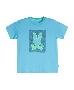 PSYCHO BUNNY CAMISETA NIÑO CUELLO REDONDO AZUL