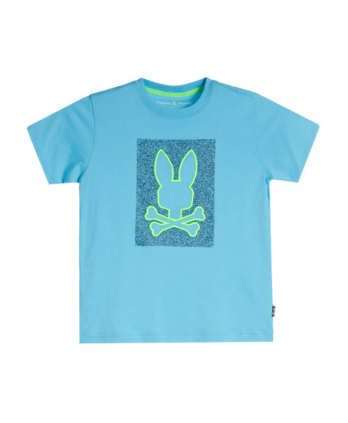 PSYCHO BUNNY CAMISETA NIÑO CUELLO REDONDO AZUL