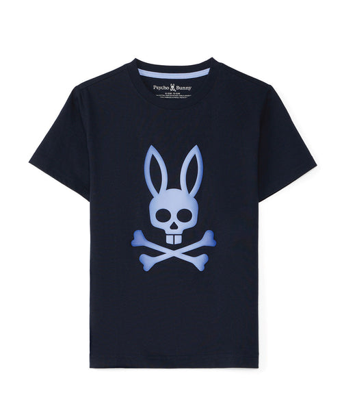 PSYCHO BUNNY CAMISETA NIÑO CUELLO REDONDO AZUL
