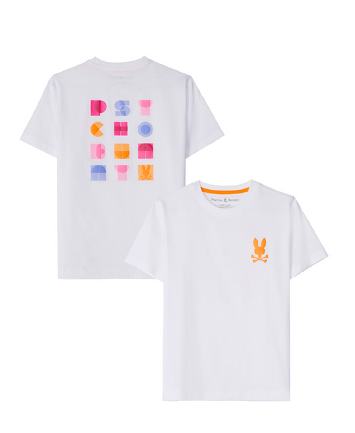 PSYCHO BUNNY CAMISETA NIÑO CUELLO REDONDO BLANCO