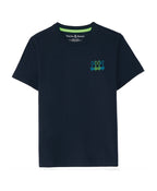 PSYCHO BUNNY CAMISETA NIÑO CUELLO REDONDO AZUL