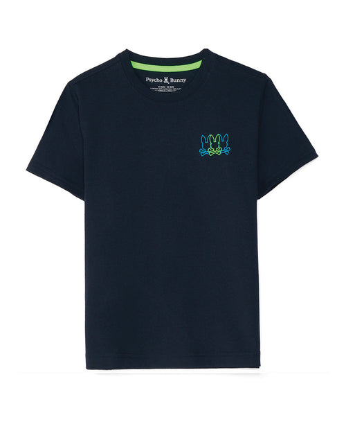 PSYCHO BUNNY CAMISETA NIÑO CUELLO REDONDO AZUL