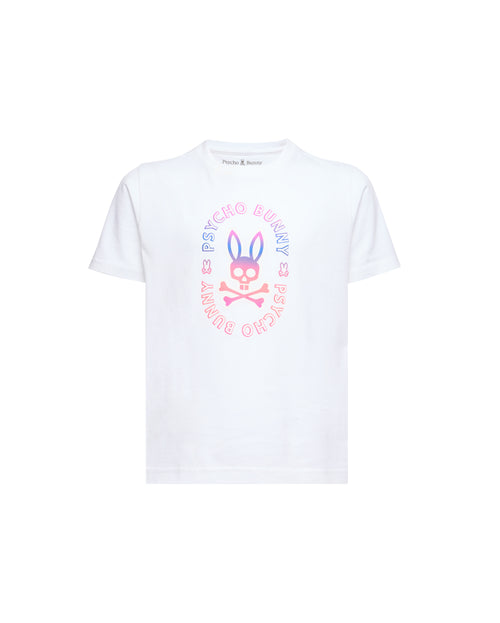 PSYCHO BUNNY CAMISETA NIÑO CUELLO REDONDO BLANCO
