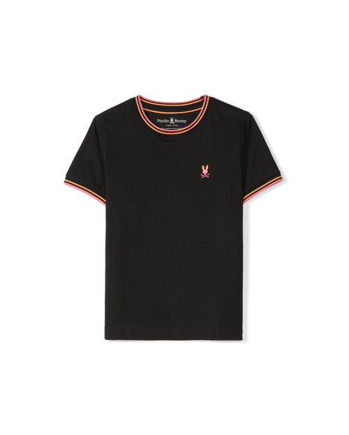 PSYCHO BUNNY CAMISETA NIÑO CUELLO REDONDO NEGRO