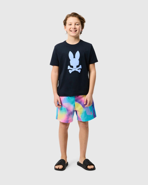 PSYCHO BUNNY CAMISETA NIÑO CUELLO REDONDO AZUL