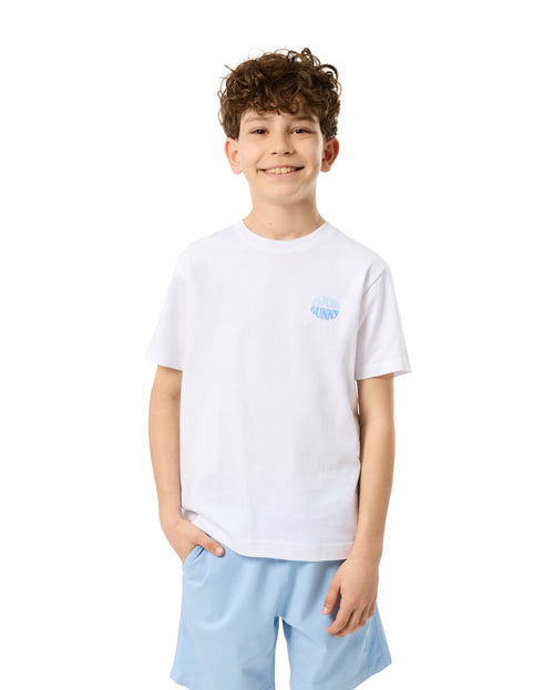 PSYCHO BUNNY CAMISETA NIÑO CUELLO REDONDO BLANCO