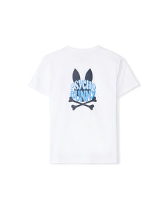 PSYCHO BUNNY CAMISETA NIÑO CUELLO REDONDO BLANCO