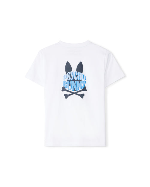 PSYCHO BUNNY CAMISETA NIÑO CUELLO REDONDO BLANCO
